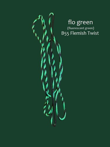 Flemish Twist Bowstring FLUORESCENT GREEN AND BLACK B55 / CHOOSE LENGTH! $17.95 - Picture 3 of 19