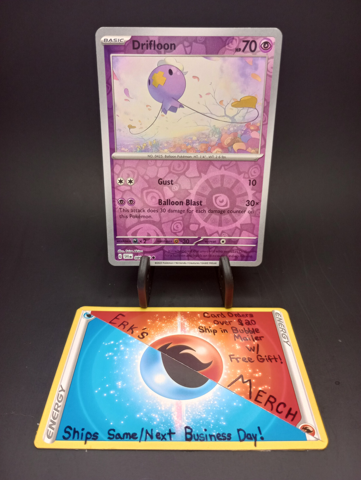 Drifloon Scarlet Violet 89/198 NM Reverse Holo Pokemon Card