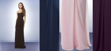 Bill Levkoff Bridesmaid Dress 772 Prom Wedding Chiffon Long Gown Strapless NEW