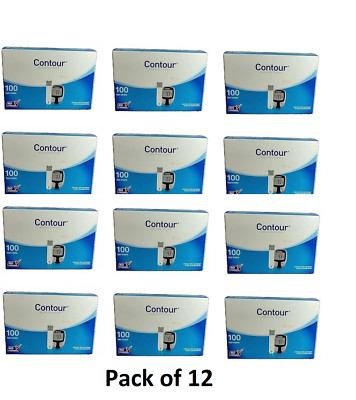 Contour 100Test Strips Blood Glucose TestStrips expiry05/27 Fast Ship Pack of 12