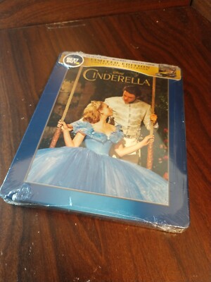 Disney s Cinderella 2015 Steelbook (4K UHD+Blu-ray)NEW (Sealed)-Free Shipping