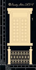 Dusty Attic Chipboard 3x6 - Juliette Balcony 1, DA2357