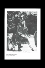 Vintage Page Art Print Drawing AD Holly Harp Stavrinos Illustration The Tango