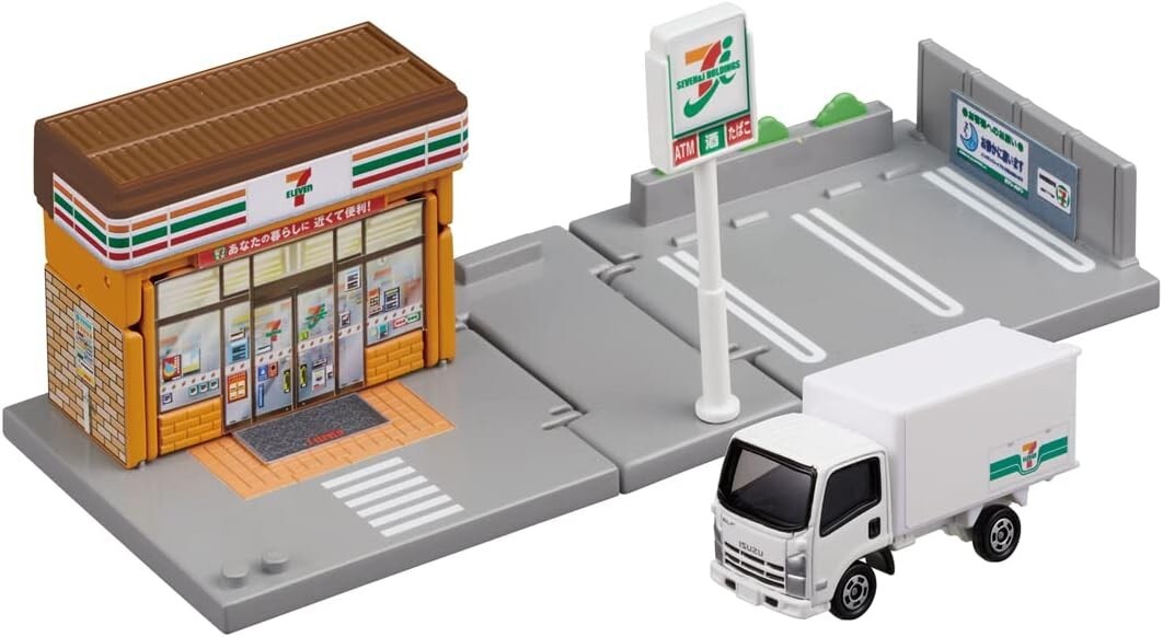Tomica 7 Eleven Convenience Store & 711 Isuzu Elf Truck