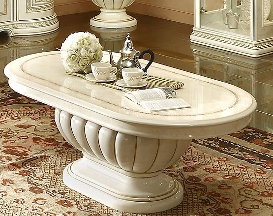 Cream gloss on sale coffee table