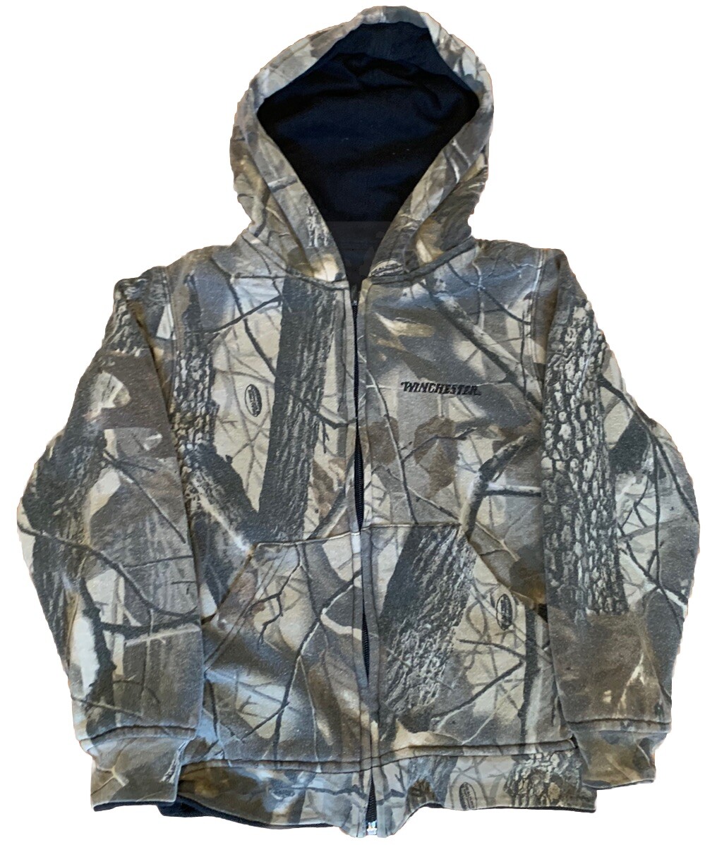 Vintage Winchester Realtree Camo Hardwood Hoodie Full Zip