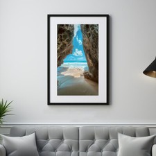 Summer Lagoon Blue Sea Amalfi Coast Poster Premium Quality Choose your Size