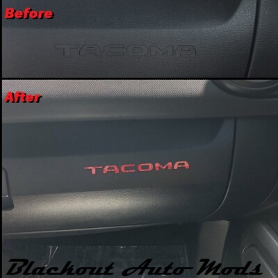 RED Dashboard Letter Insert Decals Precut Vinyl for Toyota Tacoma 2016+