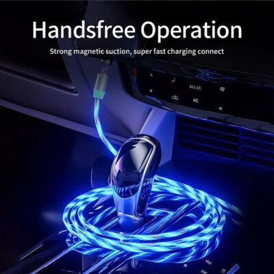 Magnetic Fuction Streaner Date Cable For Type -c Android MoblePhone LED Luminous