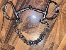 4 3/4'' NEW KIMBERWICK ENGLISH SNAFFLE BIT WITH CHAIN STATE LINE TACK