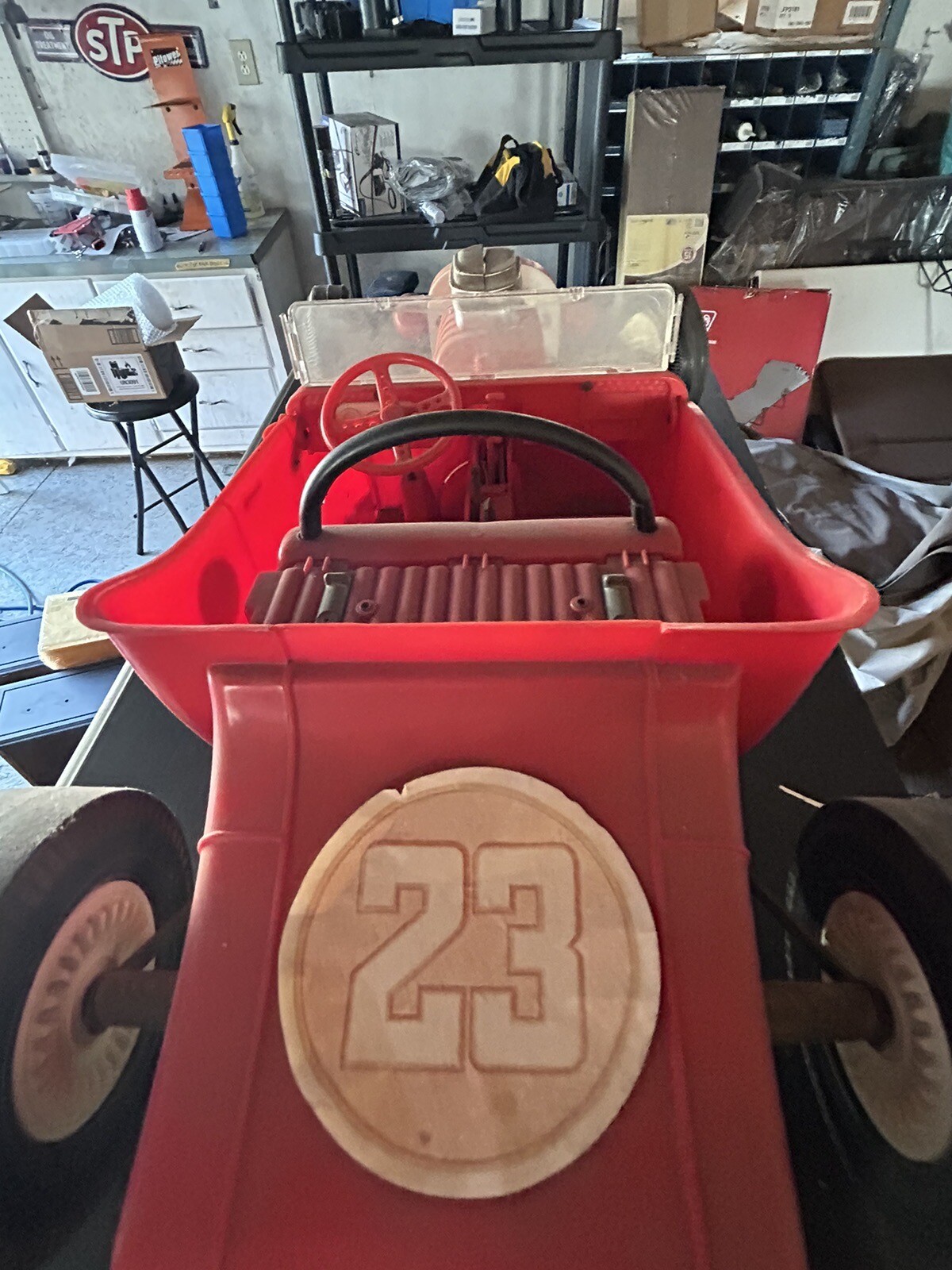 VINTAGE 1960S MARX BIG RED HOT ROD CAR CLEAN MISSING PARTS eBay