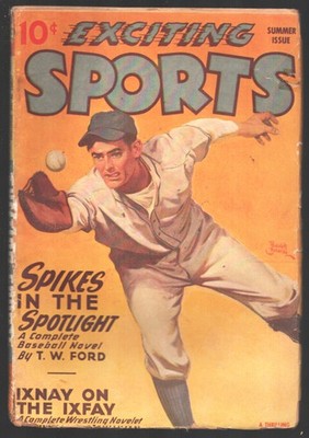 Exciting Sports-5/1945-Baseball cover art-All-Star Baseball-Pulp fiction&nbs