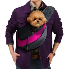 Pet Dog Sling Carrier, Breathable Mesh Adjustable Puppy Sling Carrier Hand Fr...