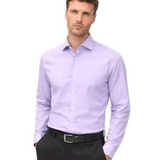 NEW Hugo Boss Shirt Men's XL 16 34/35 Purple Long Sleeve Button Up Pastel Easter