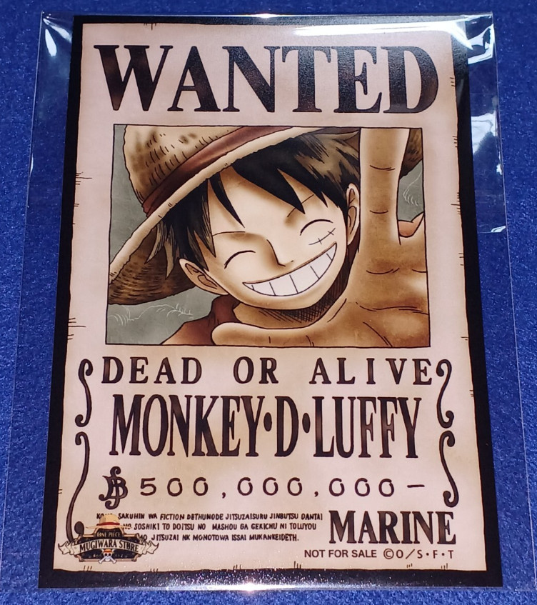 PÓSTER DE UNA PIEZA BUSCADO Luffy Vol. 3 TIENDA OFICIAL MUGIWARA LIMITADA Japón NUEVO
