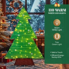 4FT Christmas Tree Displays Decoration with Lights for In/Outdoor Holiday Decor