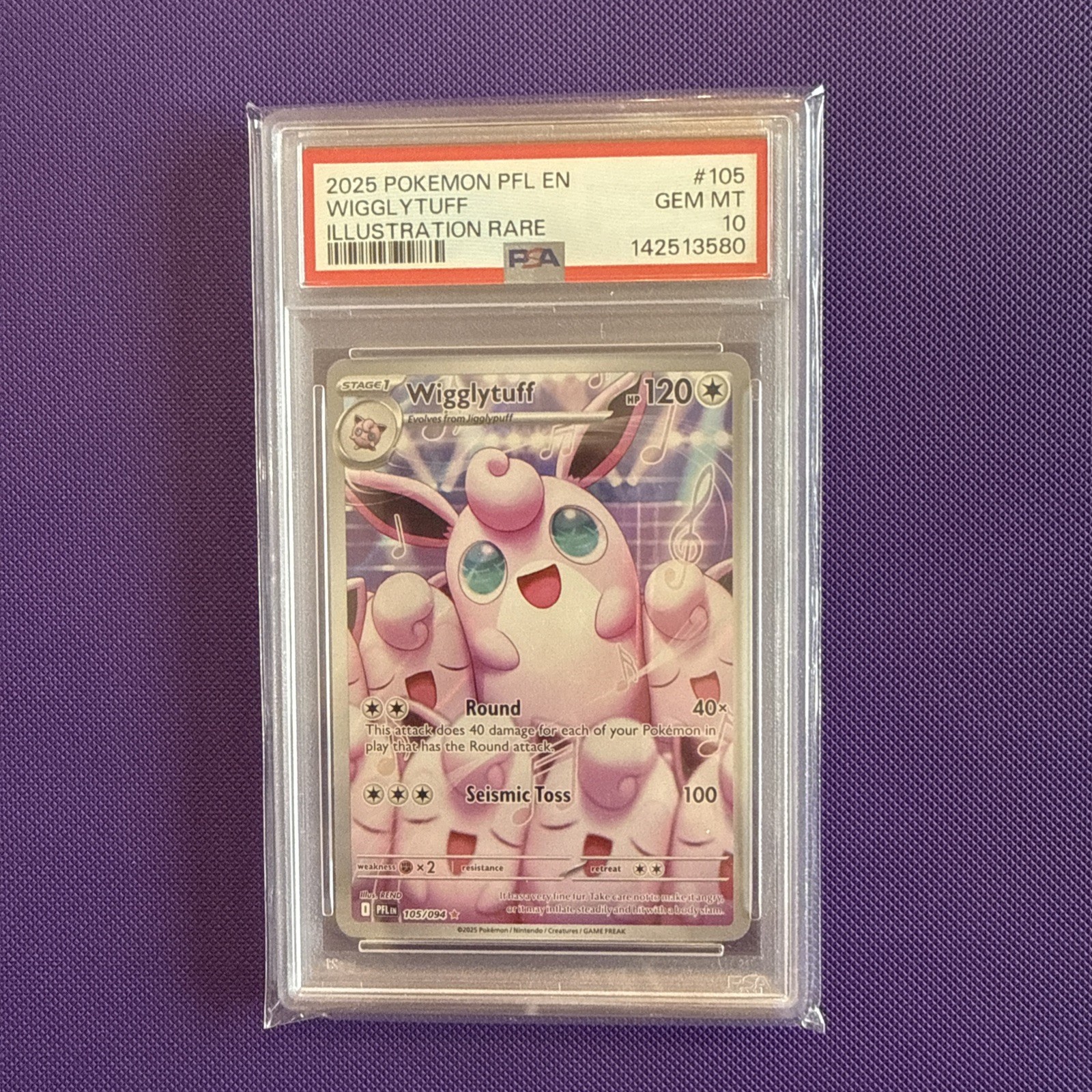 Pokémon Wigglytuff Illustration Rare 105/094 Phantasmal Flames PSA 10 Gem Mint
