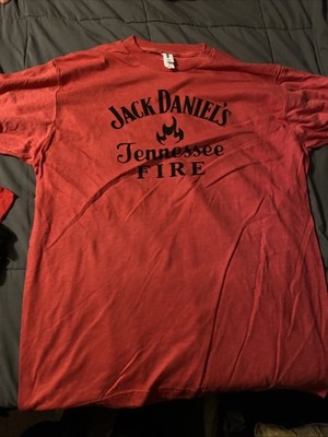 Men s Red Large Jack Daniels Fire Tee