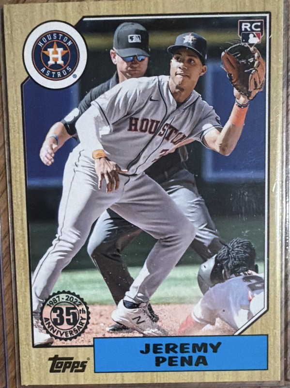 Topps 2022 Update 1987 Topps Baseball Jeremy Peña RC Astros #87TBU-23
