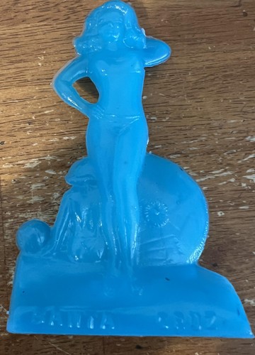 Mold-A-Rama Santa Cruz Boardwalk Beach Girl Babe Bikini Souvenir AQUA BLUE