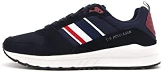 Baskets U.S.Polo ASSN pour hommes POWEL001 cuir véritable/textile bleu 40 - Photo 1/4