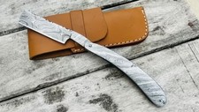Mens Handmade Damascus steel Straight Razor Full Tang For Shaving Barber Salon
