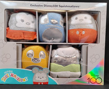 Disney100 Squishmallows Exclusive 5 Pack Stitch Simba Mickey Minnie Plush