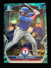 2023 Bowman Chrome GLEIDER FIGUEREO 1st Rookie AQUA REFRACTOR #/125 Rangers RC