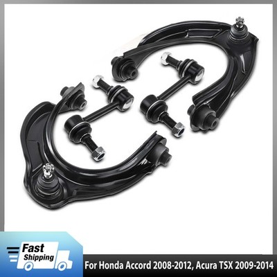 Front Upper Control Arms w/ Ball Joint Sway Bar for 09-14 Acura TSX Honda Accord