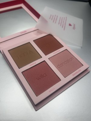 Benefit Cheeky Love Letter 4pc Pressed Powder Face Palette Hoola Willa +2