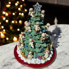 VTG 2001 Danbury Mint The Dreamsicles Angels Lights Up Ceramic Tree