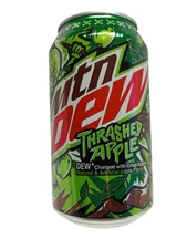 Discontinued  MTN. DEW Thrashed Apple -crisp apple flavor 12 OZ CAN exp 12-12-22