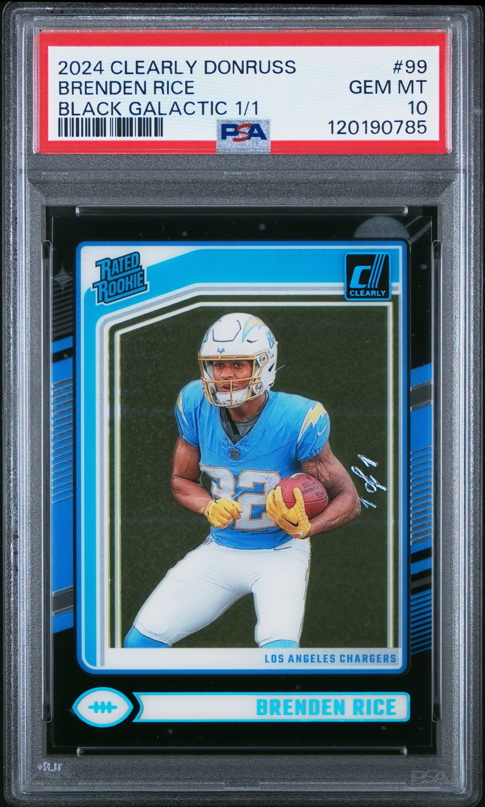Brenden Rice Panini Clearly Donruss #99 Black