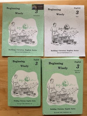 Rod and Staff English Grade 3 Beginning Wisely Textbook, Teacher Manual, Tests