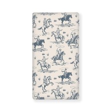 Cowboys Horse Western Fitted Crib Sheet Vintage West Desert Standard Crib Mat...