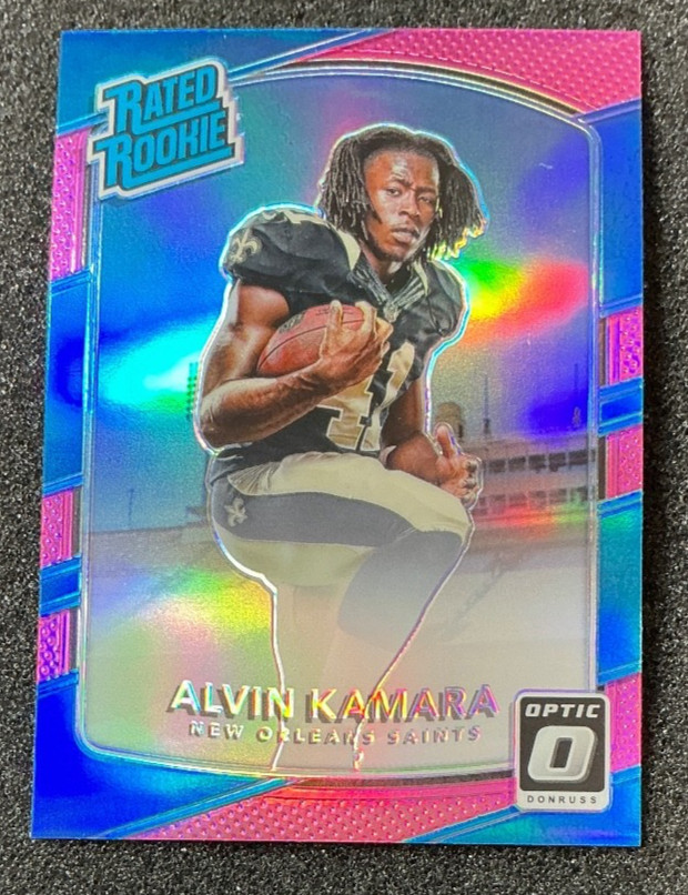 ALVIN KAMARA 2017 DONRUSS OPTIC HOLO RATED ROOKIE PINK RC #199