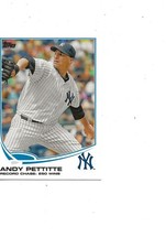 2013 TOPPS RECORD CHASE FOR 250 WINS YANKEES ANDY PETTITTE