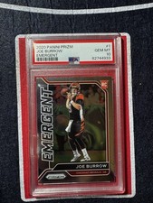 2020 Panini Prizm Emergent Joe Burrow #1 PSA 10 Rookie Card Cincinnati Bengals. rookie card picture