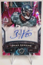 2025 topps resurgence football Brian Dawkins Pinks Static Auto 1/10 Rs-bd