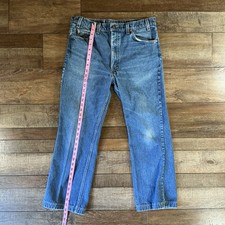Levi's 517 Jeans Mens Sz 36x30 Blue Denim Bootcut Orange Tab USA Made Cotton 6F