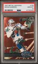 Deion Sanders 1997 Skybox Metal Universe  #135 POP 4 VERY RARE