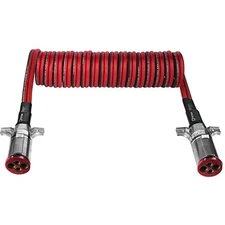 Tectran 7DDB522MW Trailer Power Cable   15 Ft., Double Dual, Powercoil, 4 Gauge