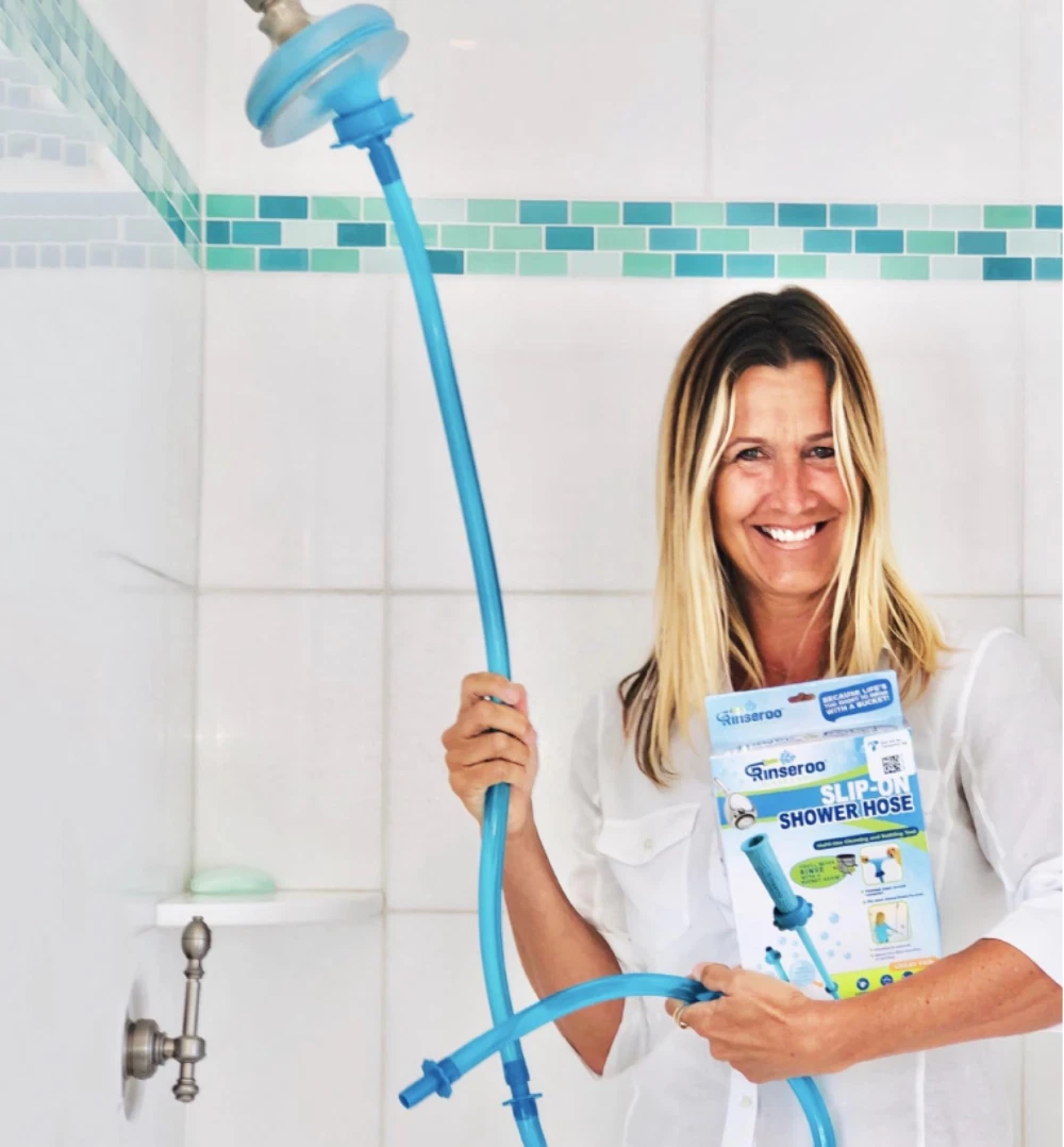 Rinseroo: Slip-on, Handheld Showerhead Attachment Hose for Sink and Shower.
Opens in a new window or