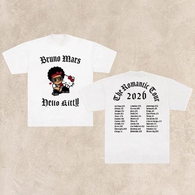 Hello Kitty Bruno Mars Las Vegas 2026 TShirt, Merch T-Shirt | eBay