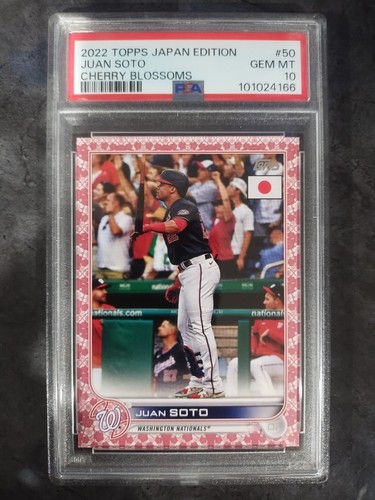 2022 Topps Japan Edition - Juan Soto #50 Cherry Blossoms 72/99 PSA 10!!!