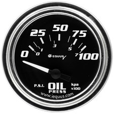 2.0 Dia Oil Pressure Gauge Chrome 0-100psi 2.0 Dia Oil Pressure Gauge Chrome 0-100psi