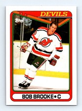 #105 1990-91 Topps Bob Brooke New Jersey Devils