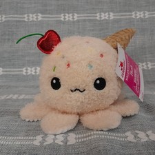 "Helado de pulpo de 6"" peluche de cereza en la parte superior animal de peluche suave"