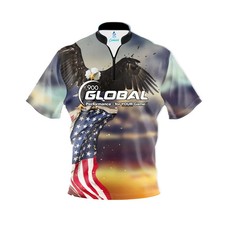 Custom Name 900 Global Sunset Eagle 2.0 Bowling Jersey - USA S-5XL