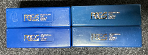 (4) PCGS Plastic Coin Storage Boxes—Holds 20 slabs each-Empty boxes